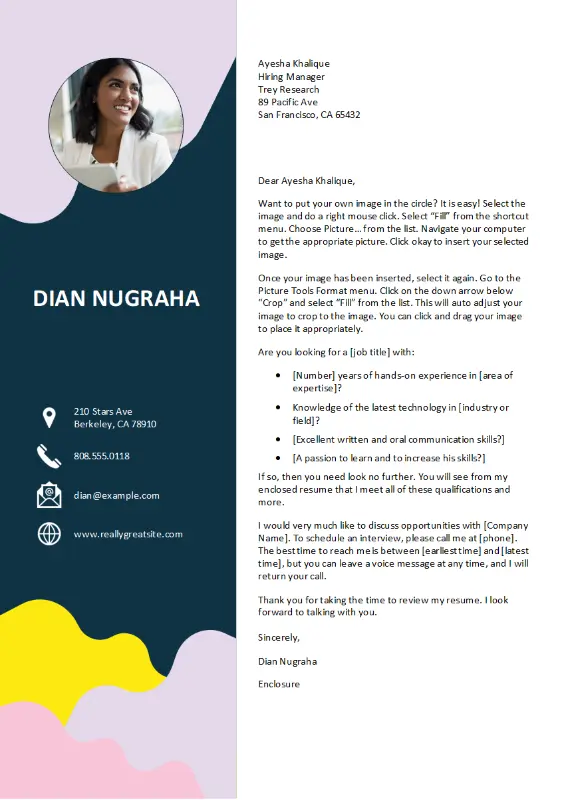 Colorful Creative CV - Design with Photos and Icons