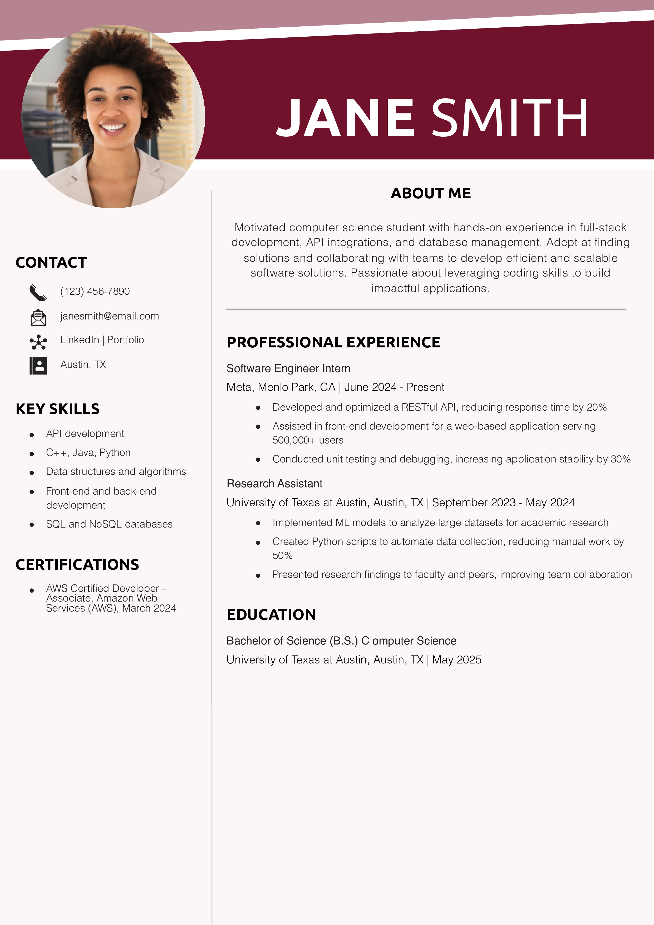 Professional Pastel Color Resume Design